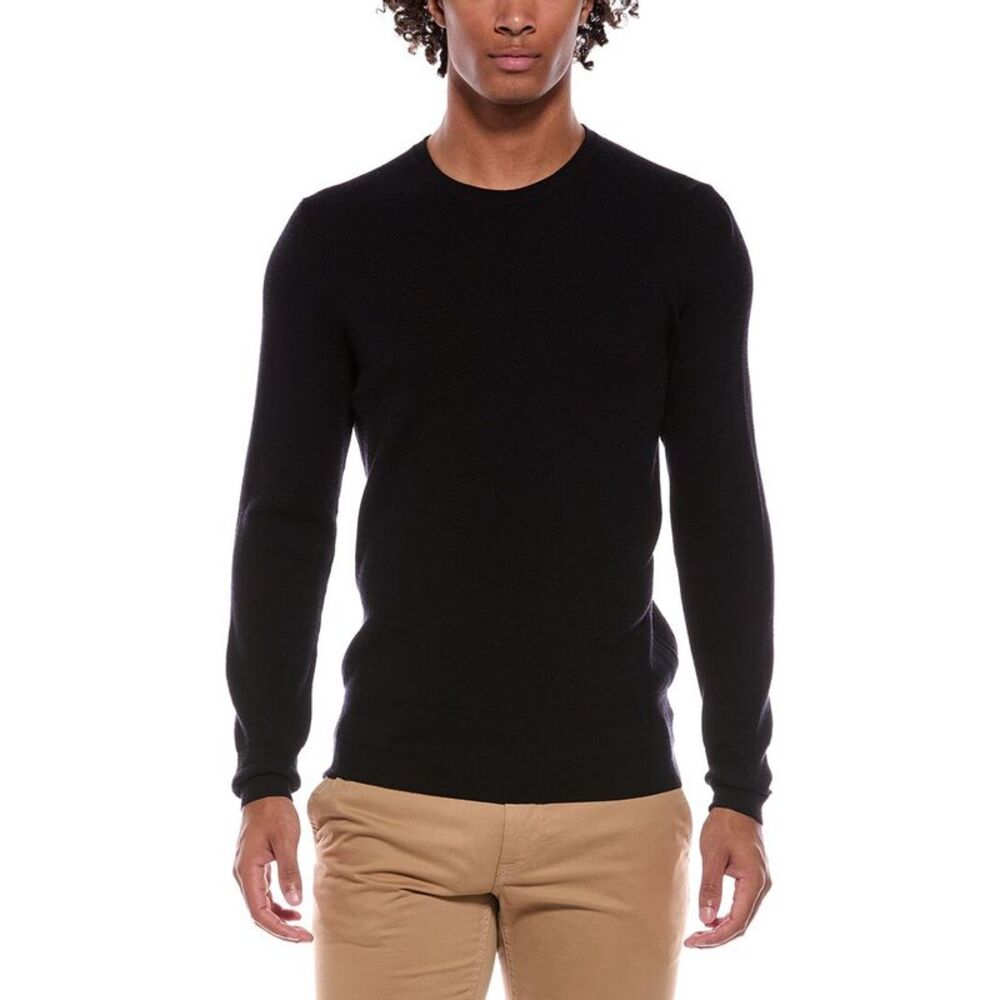 Slowear Mens  Zanone Wool Crewneck Sweater, Blue